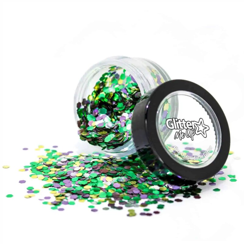 Festival make up PaintGlow Biodegradable Chunky Glitter Blends – RainForest