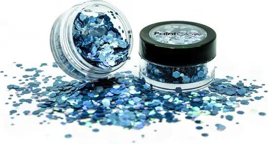 Festival make up PaintGlow Chunky Glitter shakers – Cosmic Blue