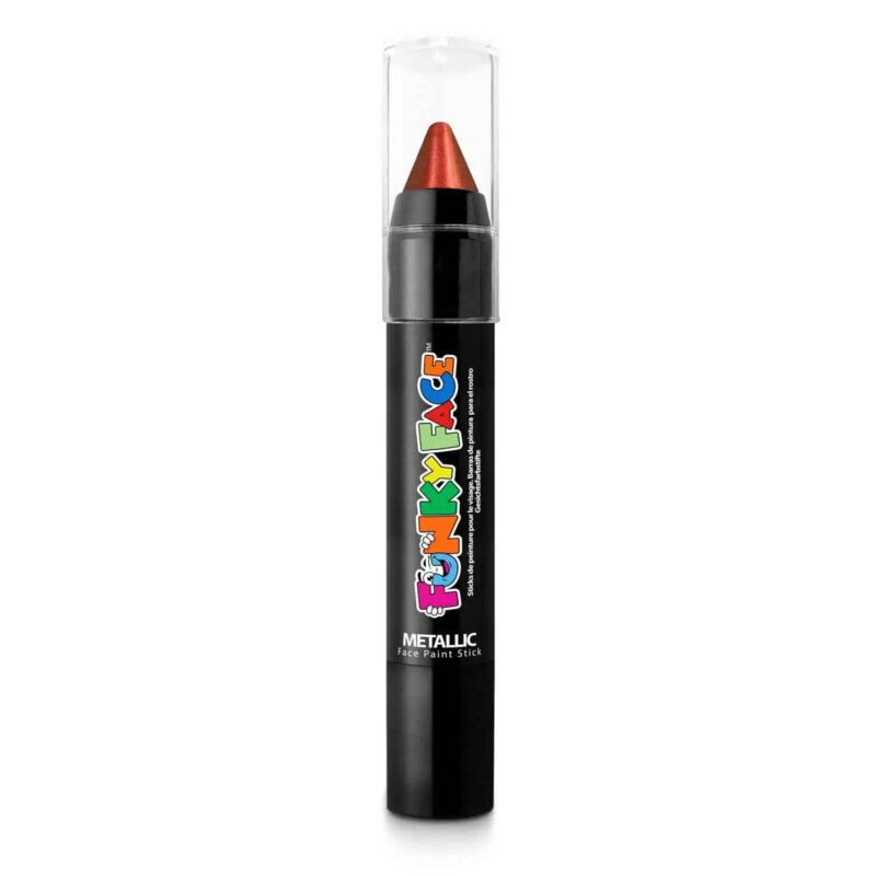 Festival make up_Metallic verf_Paintglow Face Paint Stick – Metallic Red