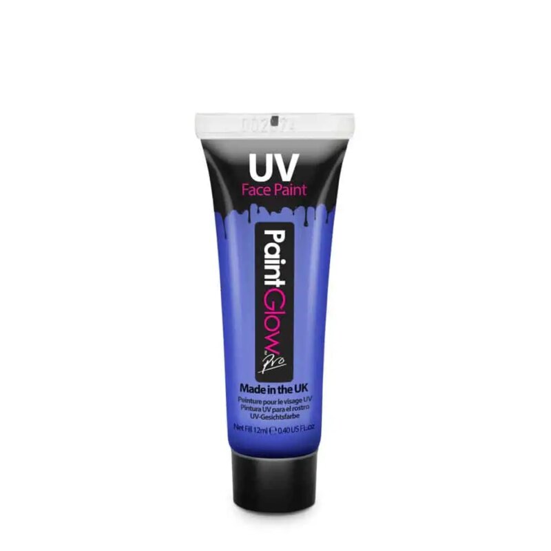 Festival make up_UV Blacklight verf_UV Face & Body paint 12 ml - Blauw