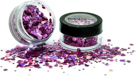 Festival make up PaintGlow Chunky Glitter shakers – Princess Pink
