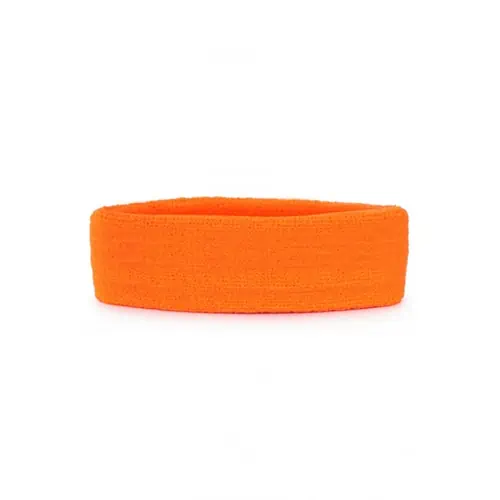 Oranje_versiering_Zweetbandje hoofdband katoen fluor oranje