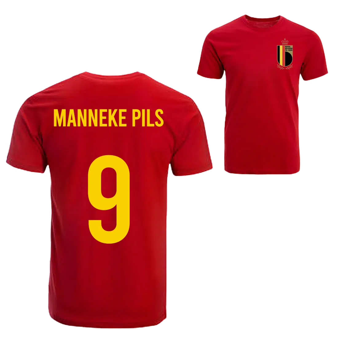Manneke Pils Belgie voetbalshirt sfeer