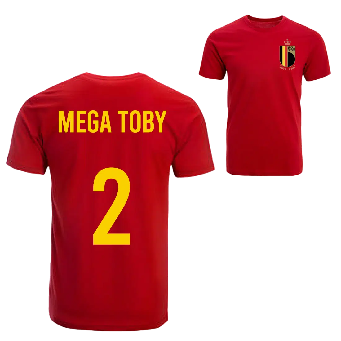 Mega Toby Belgie voetbalshirt sfeer