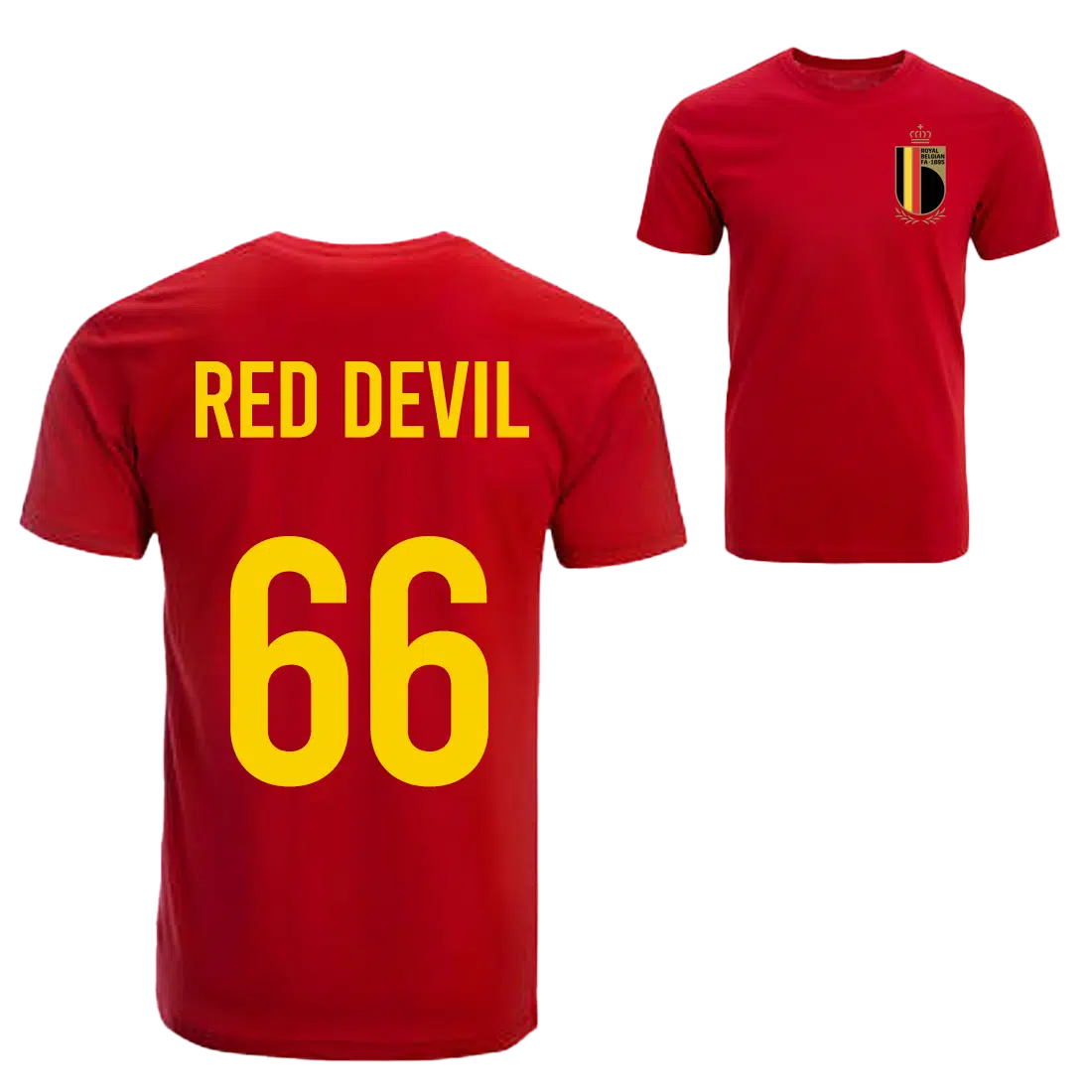 Red Devil Belgie voetbalshirt sfeer
