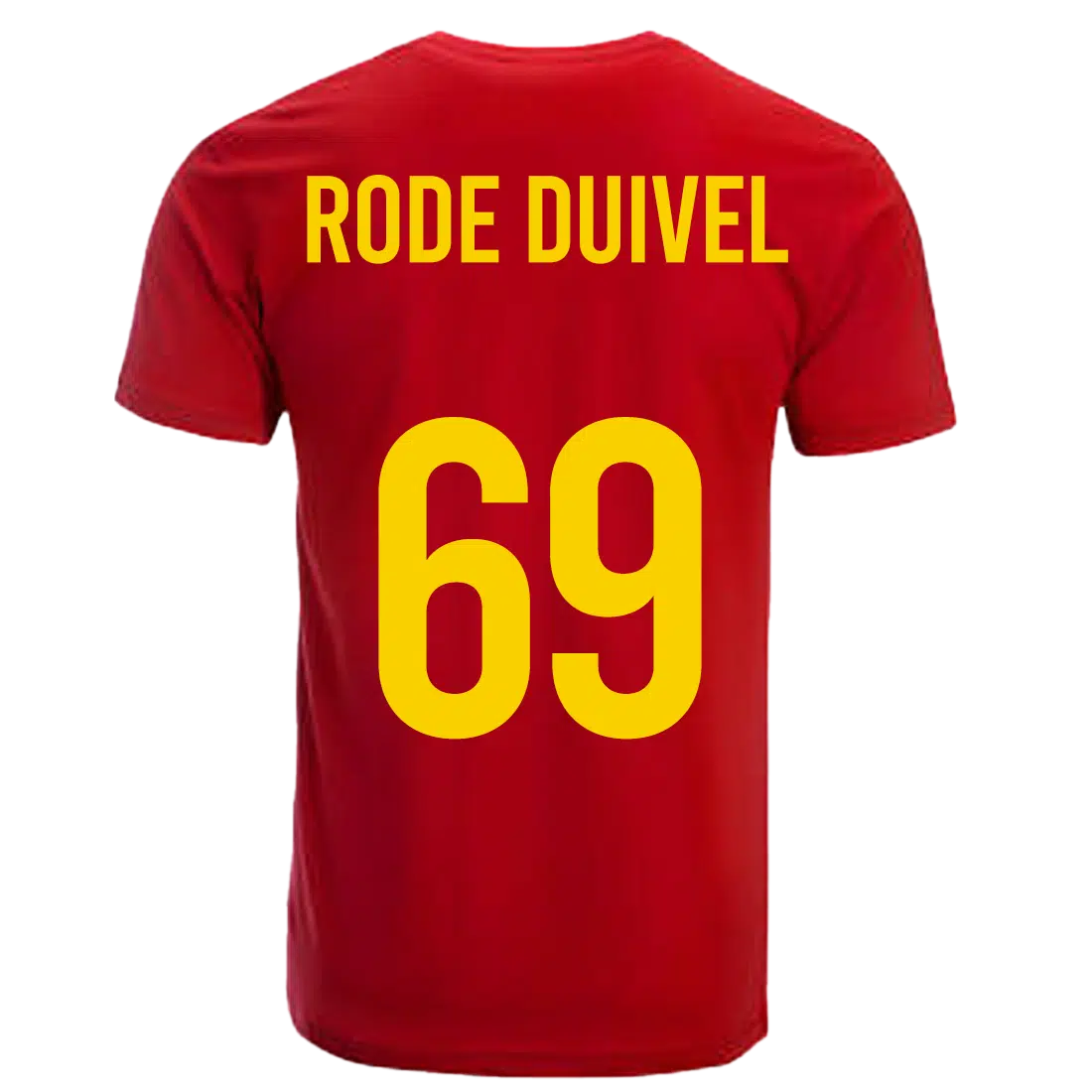 Rode duivel Belgie shirt achterkant