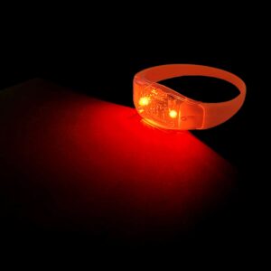 Sound activated LED armbandje oranje